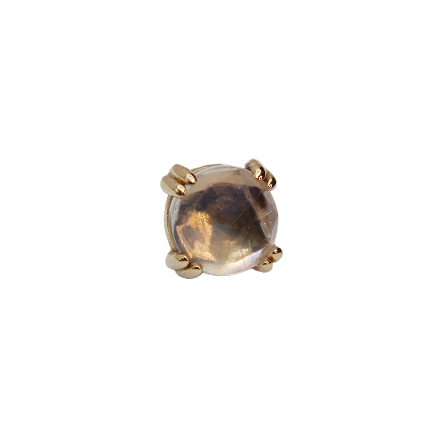 
                  
                    BVLA's "Cab Prong" in 14k Yellow gold with a Rose Cut Rainbow Moonstone
                  
                