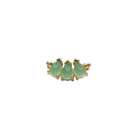 BVLA 3 Gem Pear Panaraya with Chrysoprase Threaded End