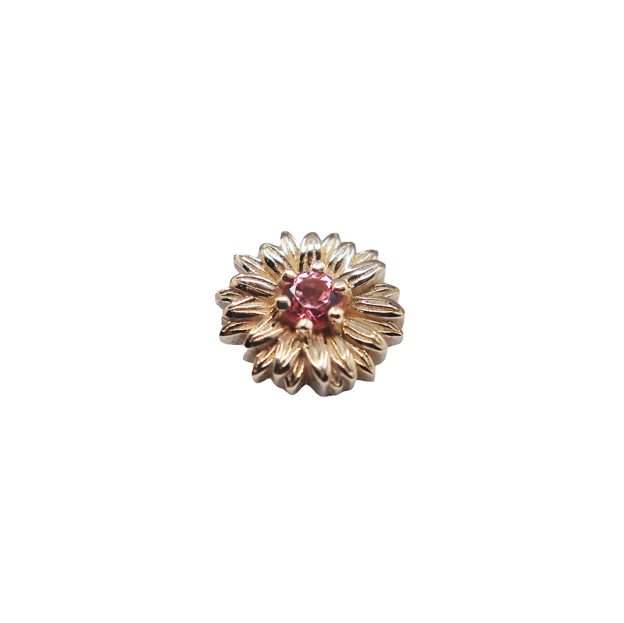 BVLA Chrysanthemum with Pink Topaz Threaded End