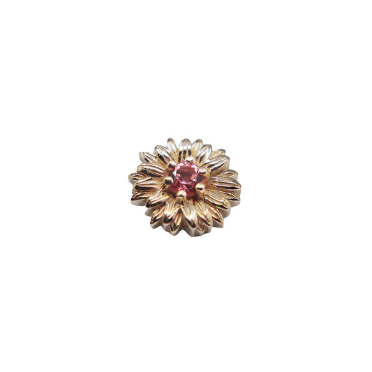 BVLA Chrysanthemum with Pink Topaz Threaded End
