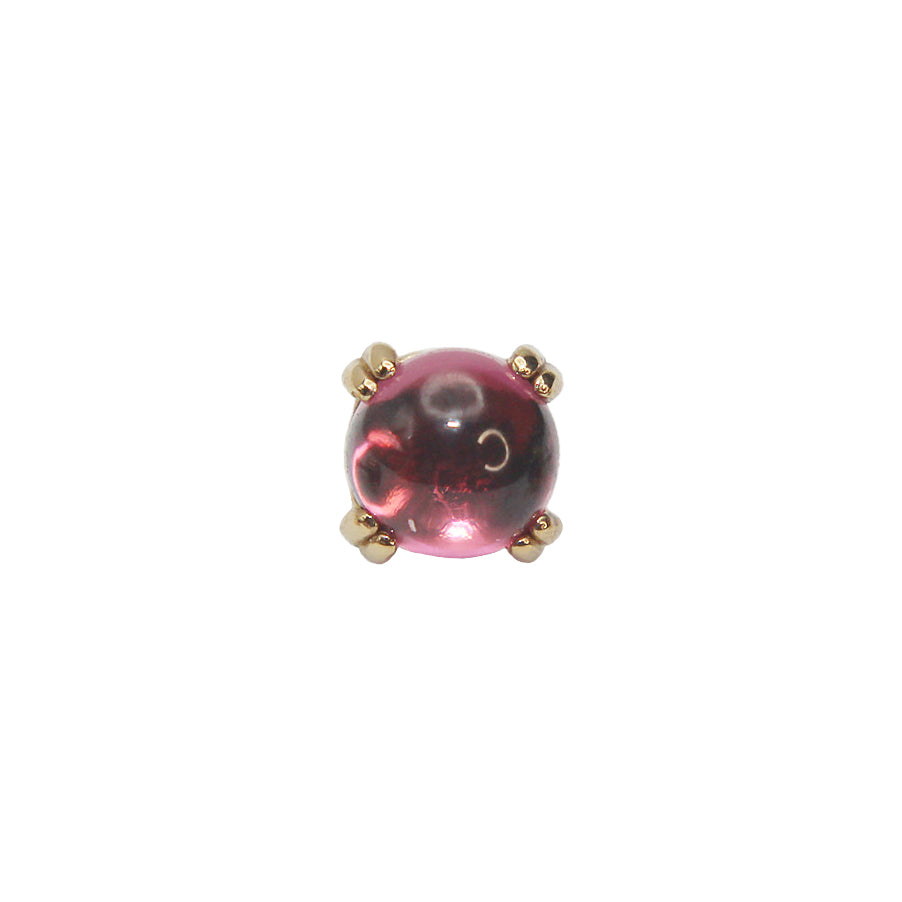 BVLA's "Cab Prong" in 14k Yellow gold with a Rhodolite