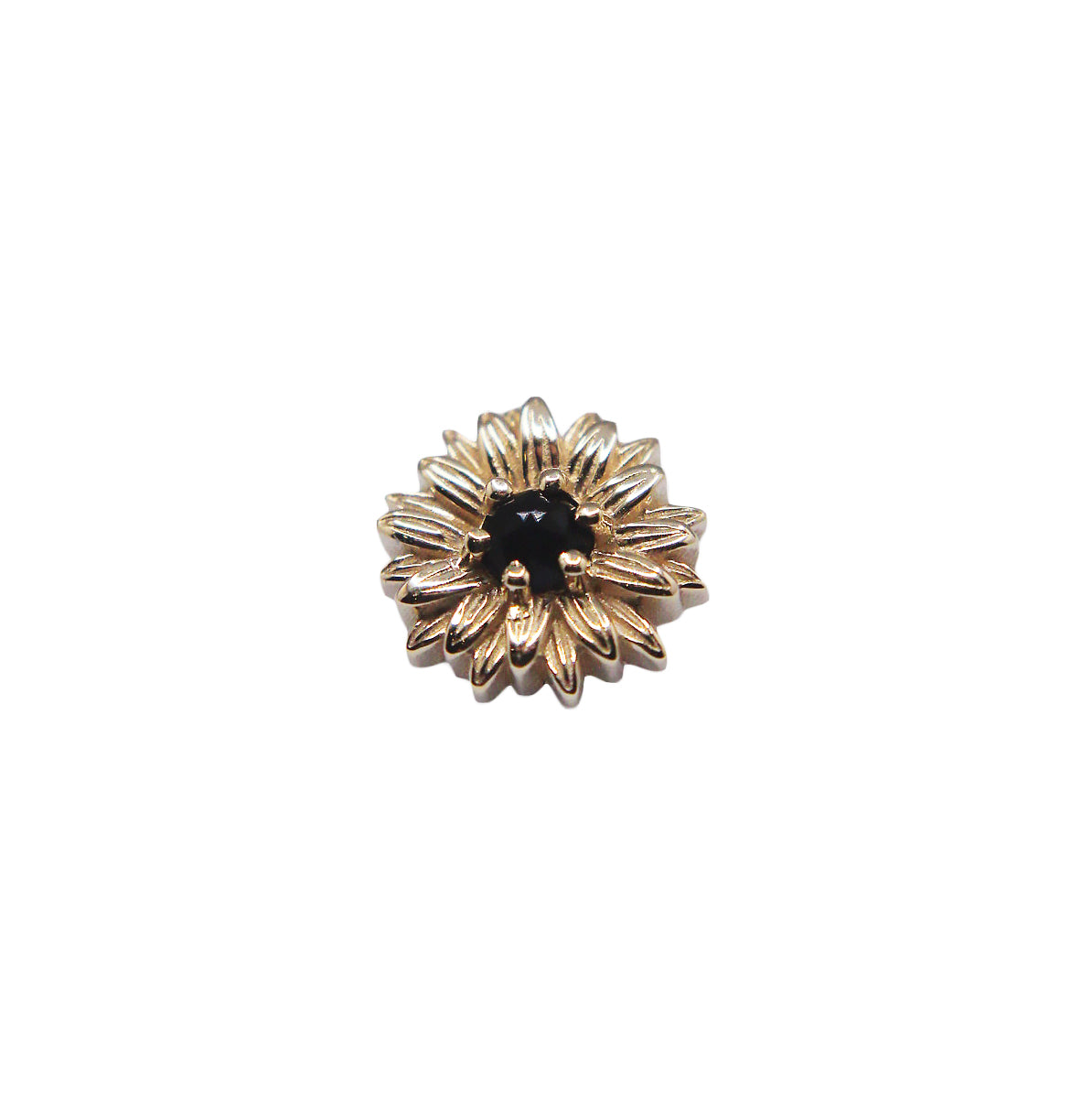 BVLA Chrysanthemum with Rose Cut Onyx Threaded End