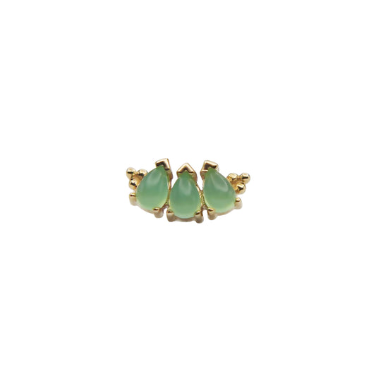 NEW BVLA 3 Gem Pear Panaraya with Chrysoprase Threaded End