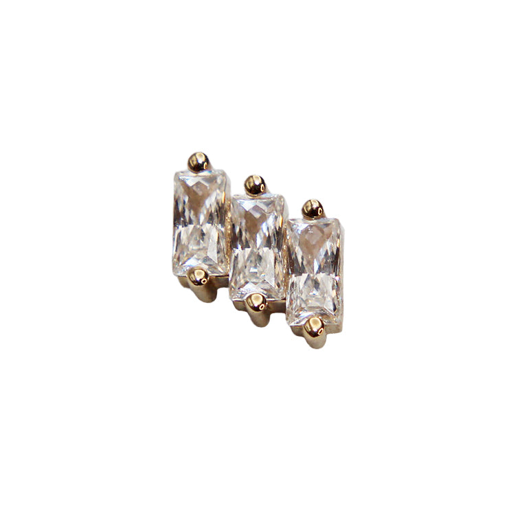 BVLA's "Liara" in 14k Yellow gold with 3 CZ