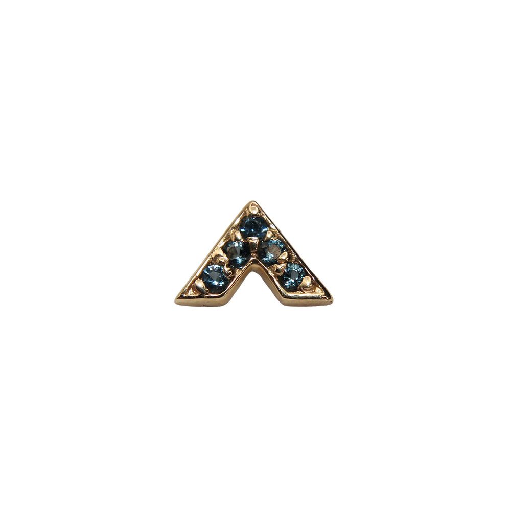 
                  
                    BVLA's "Micro Pave V" in 14k Yellow gold with 5 London Blue Topaz
                  
                