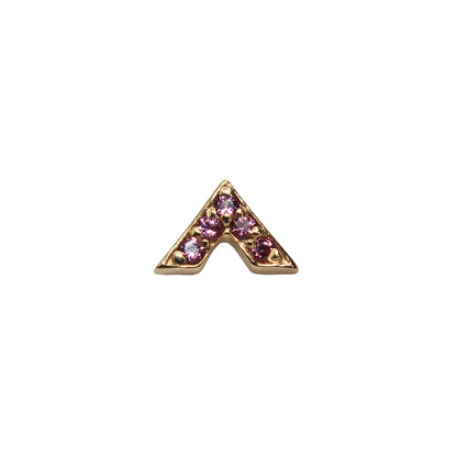 BVLA's "Micro Pave V" in 14k Yellow gold with 5 Rhodolite