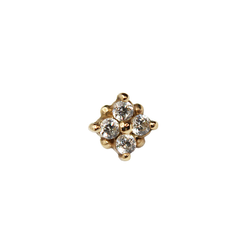 
                  
                    BVLA's "Reema" in 14k Yellow gold with 4 CZ
                  
                