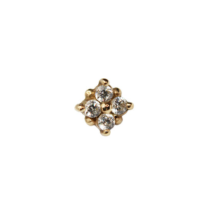 BVLA's "Reema" in 14k Yellow gold with 4 CZ