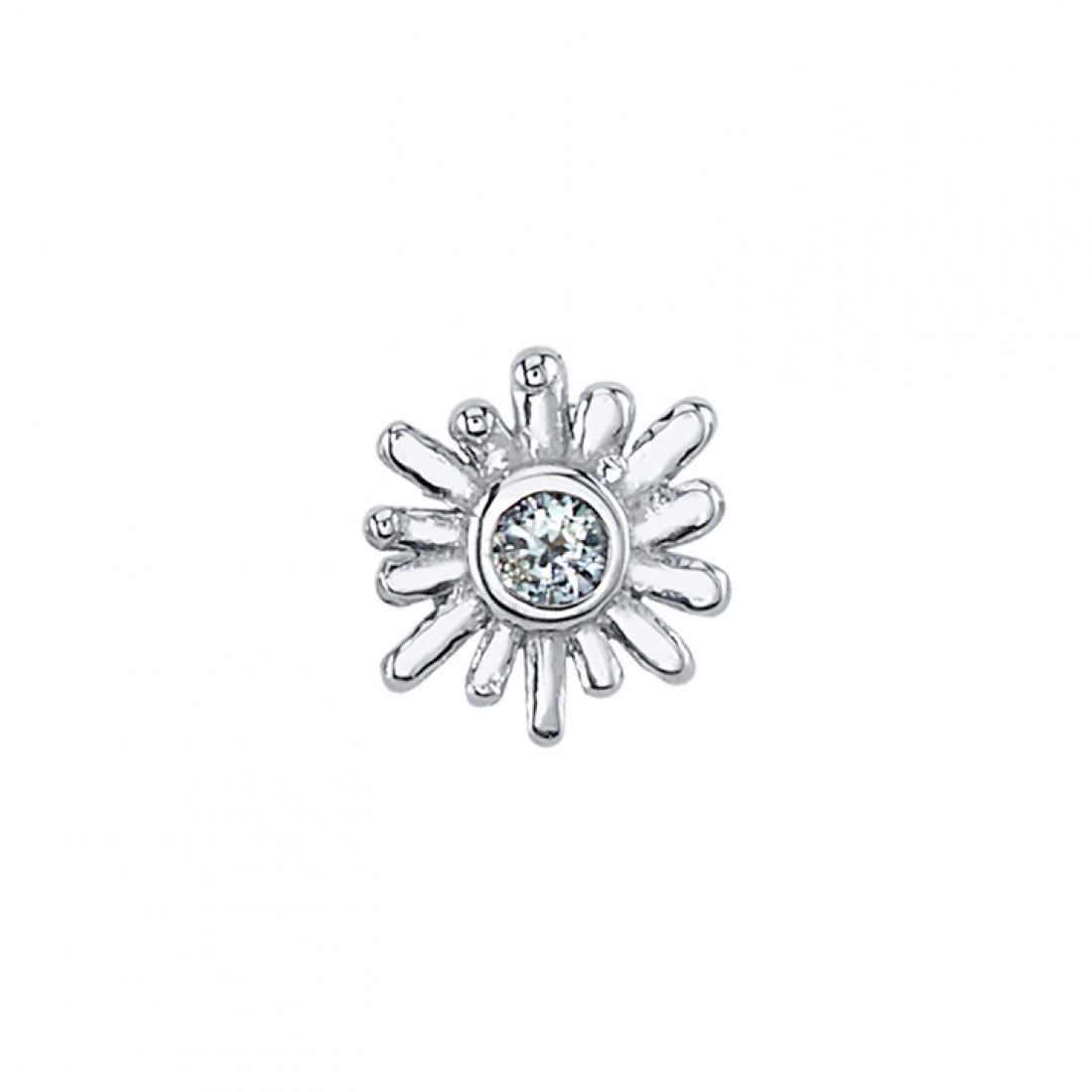 
                  
                    BVLA's "Sun Ray" in 14k White gold with a diamond
                  
                